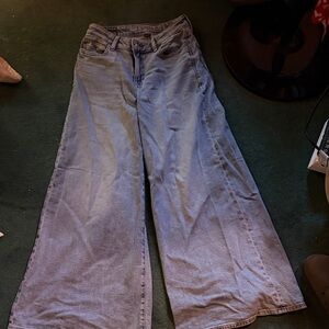 American Eagle Outfitters Flare Jeans in Light Blue